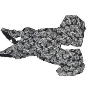 NEW MICHAEL Michael Kors Plus Size 2X Black Palm Leaf Jumpsuit W/ Tags